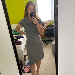 Calvin Klein gray mock neck dress size S
